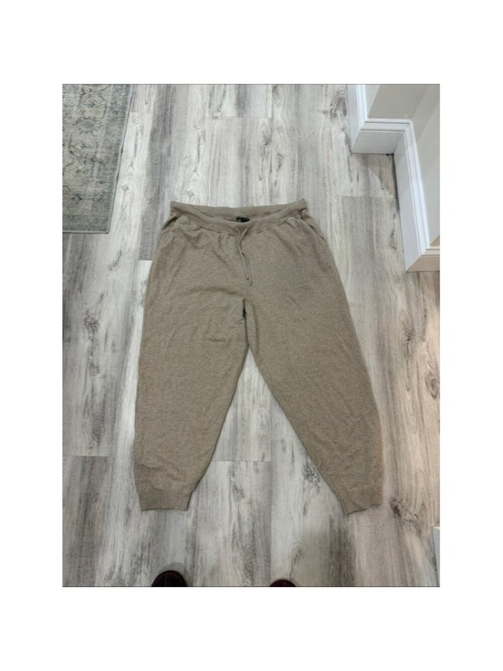 Eileen Fisher BEIGE Drawstring Joggers in Light Brown XL super soft material